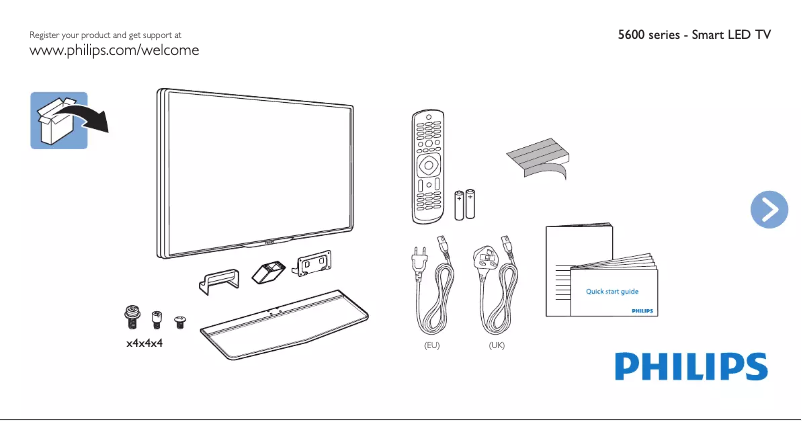 Page n°1 - Guide de démarrage rapide Philips 42PFK5609