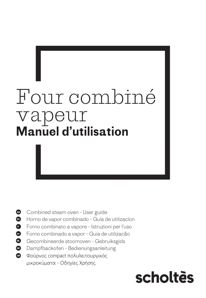 Page 1 of the manual User Manual Scholtès SOKV1410X