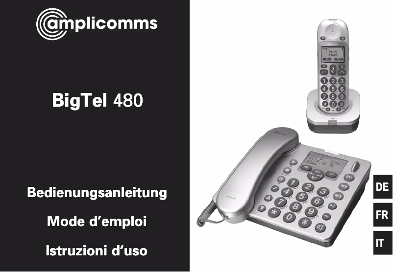 First page image of the manual for BigTel 480