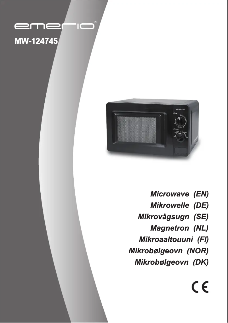 Page n°1 - Manuel utilisateur Emerio MW-124745
