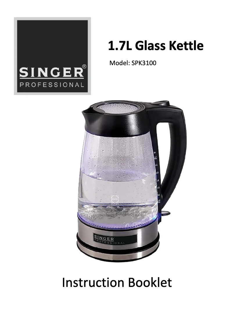 Page 1 de la notice Manuel utilisateur Singer SPK3100