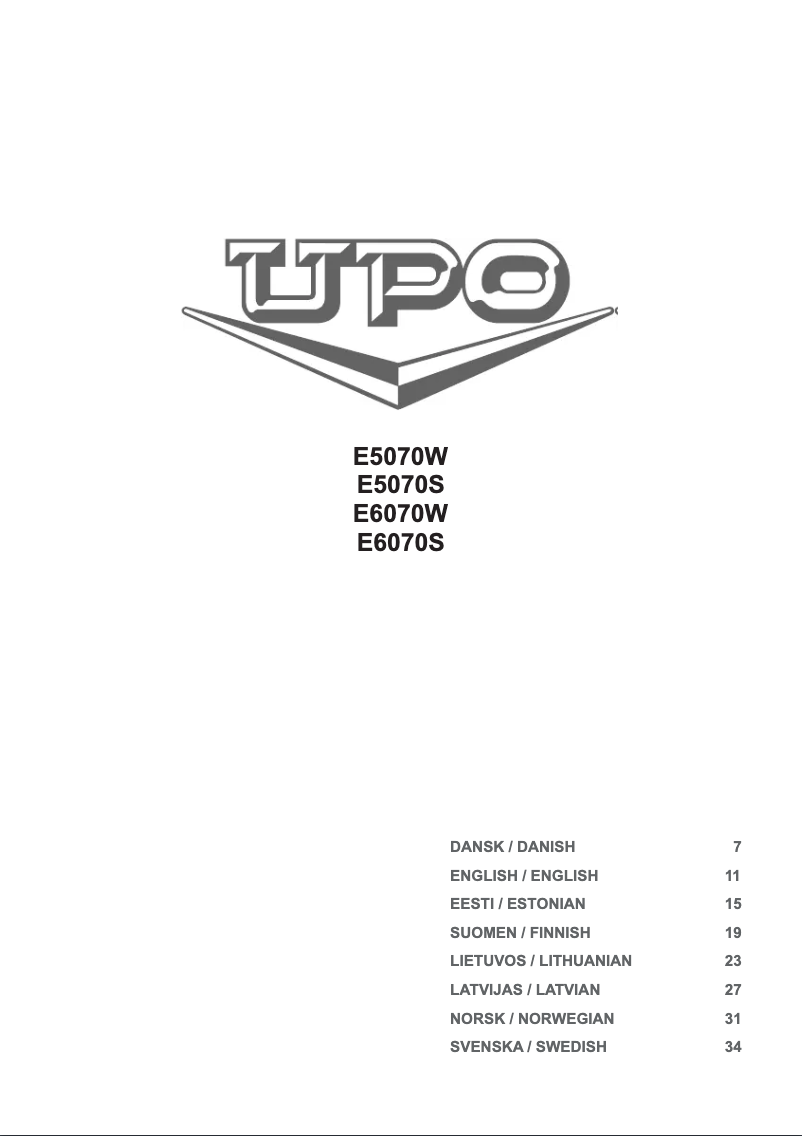 Page 1 de la notice Manuel utilisateur UPO E5070S