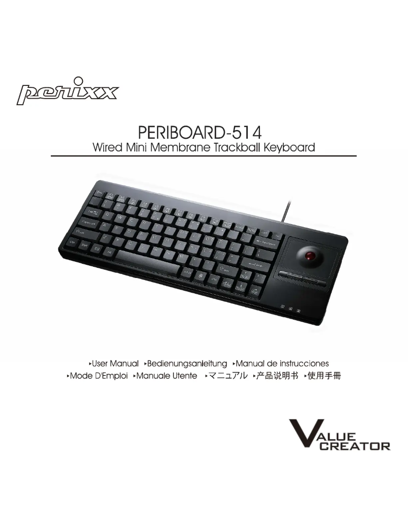Page 1 de la notice Manuel utilisateur Perixx PERIBOARD-514