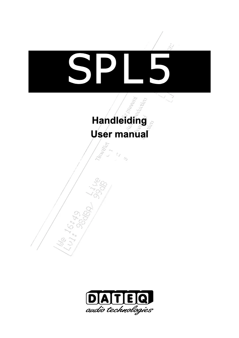 Imagen de la primera página del manual del dispositivo SPL-5