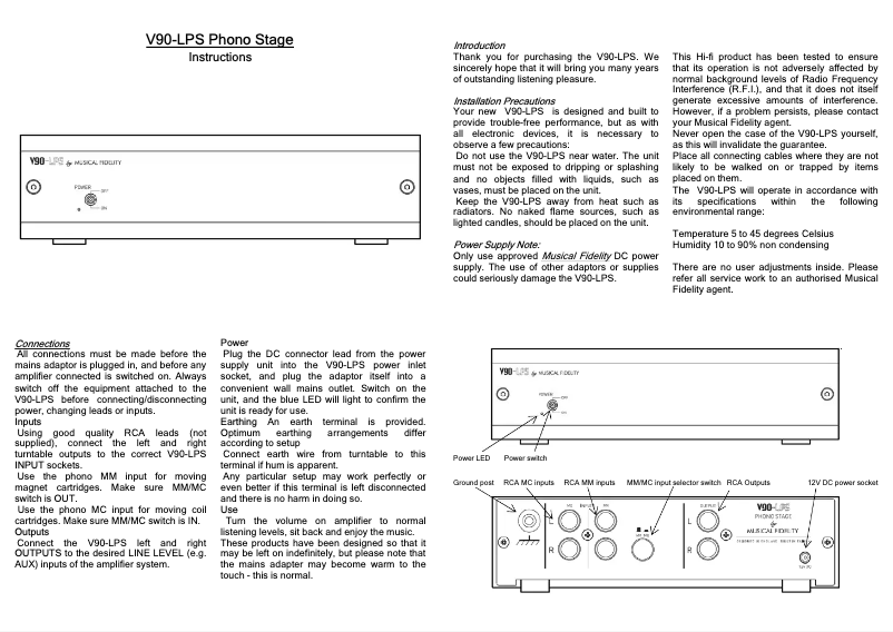 Image de la première page du manuel de l'appareil V90-LPS