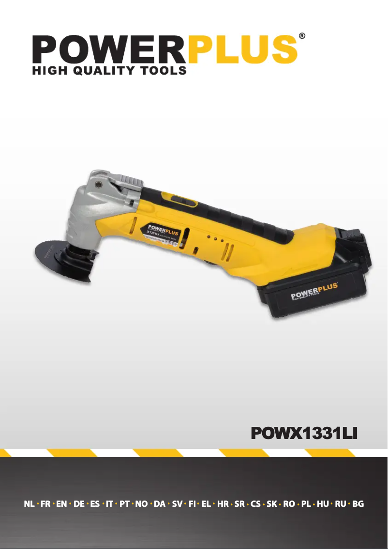 Page n°1 - Manuel utilisateur PowerPlus POWX1331LI