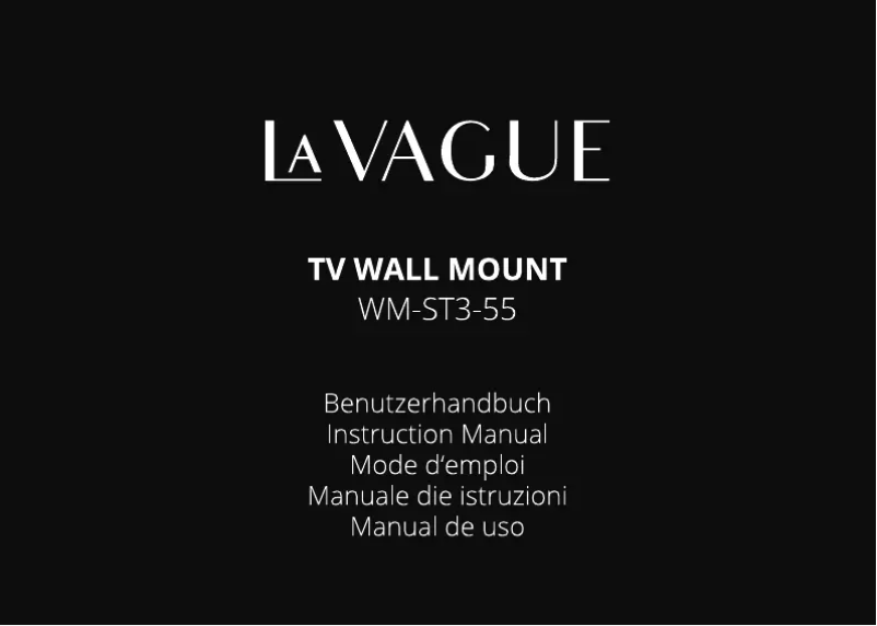 Page n°1 - Manuel utilisateur LA VAGUE WM-ST3-55