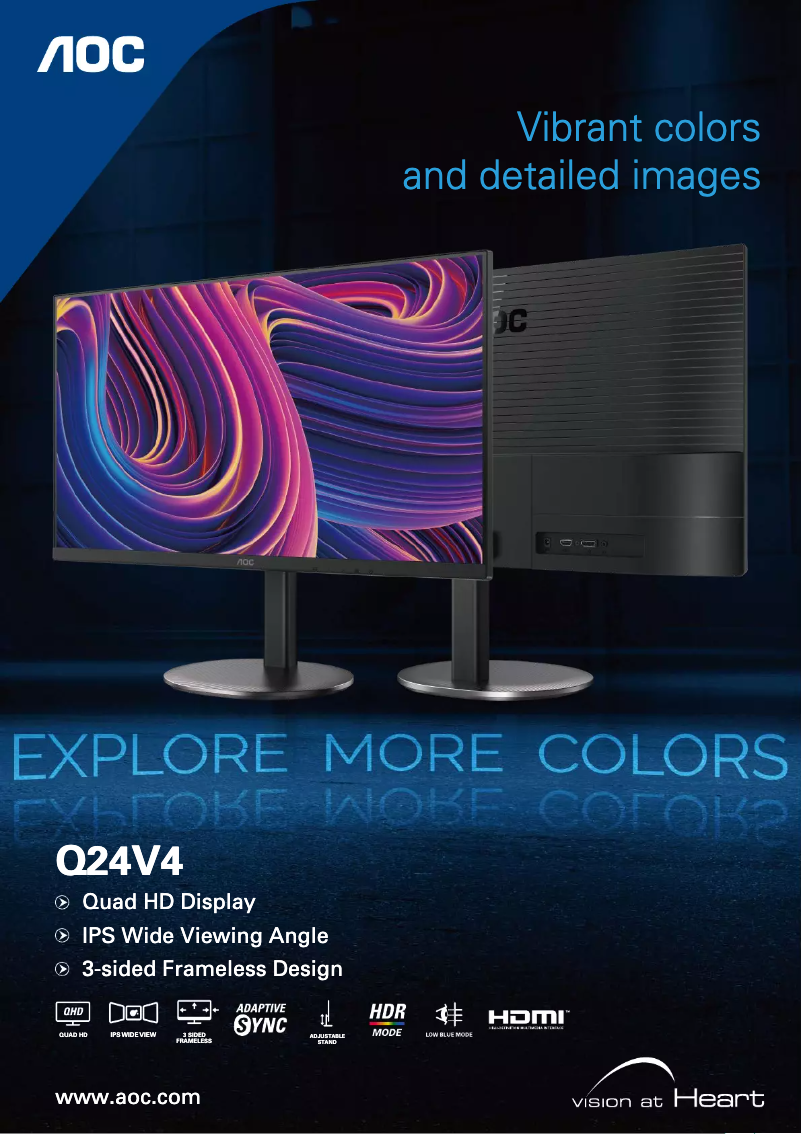 Página 1 del manual Catálogo AOC Q24V4