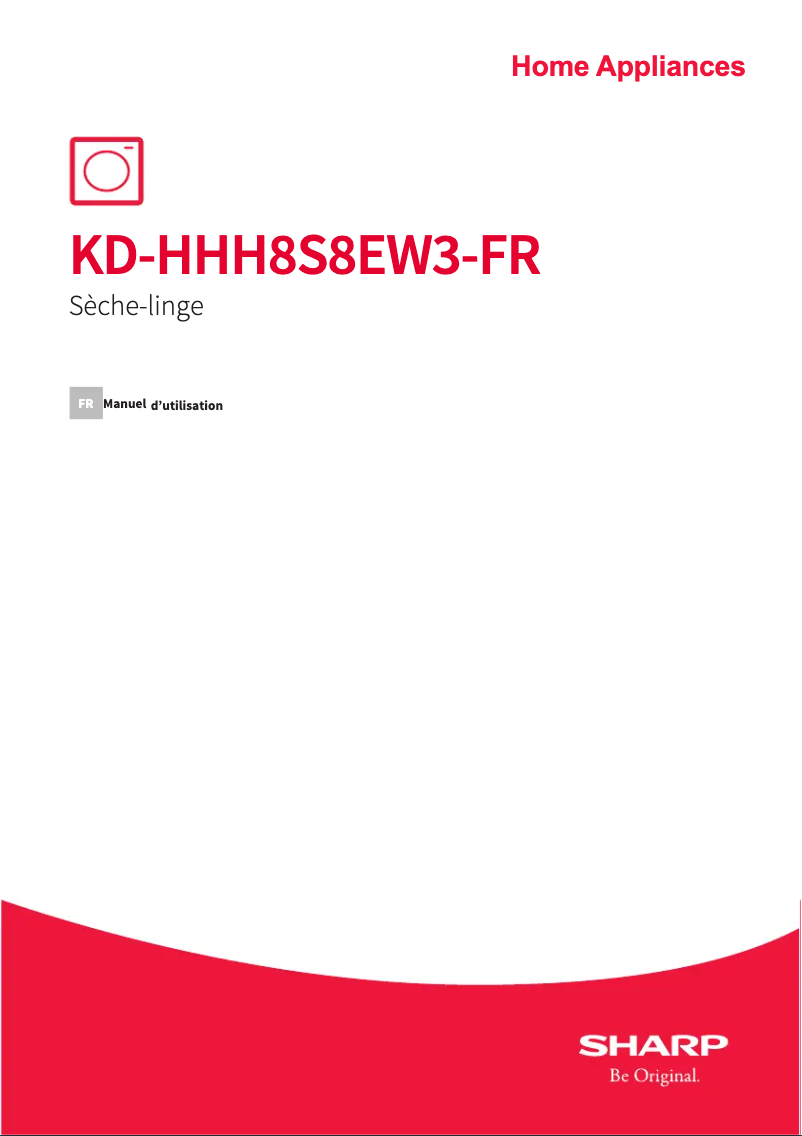 Page n°1 - Manuel utilisateur Sharp KD-HHH8S8EW3-FR