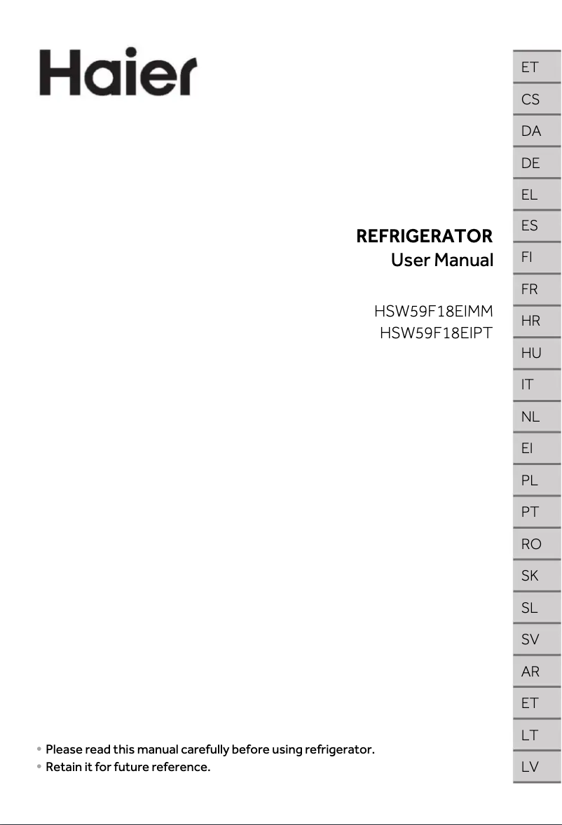 Page n°1 - Mode d'emploi Haier HSW59F18EIPT