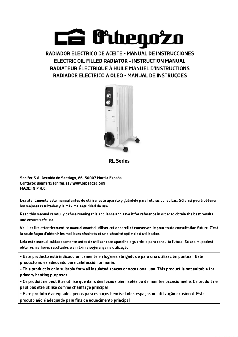 Image de la première page du manuel de l'appareil RL 1500