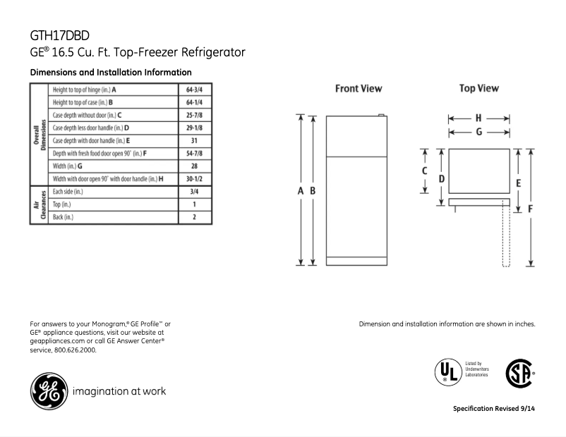 First page image of the manual for GTH17DBDBB