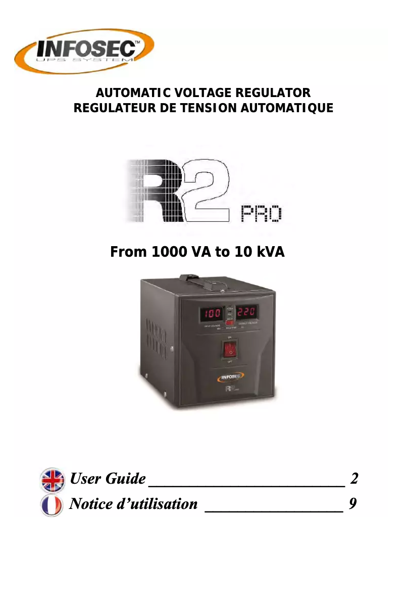 Image de la première page du manuel de l'appareil R2 PRO 5000