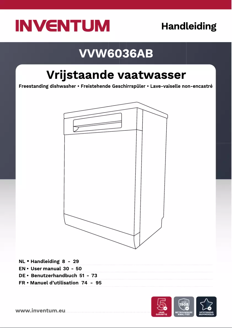 Image de la première page du manuel de l'appareil VVW6036AB