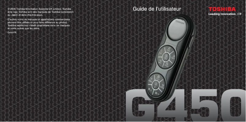 Page 1 de la notice Manuel utilisateur Toshiba Portege G450