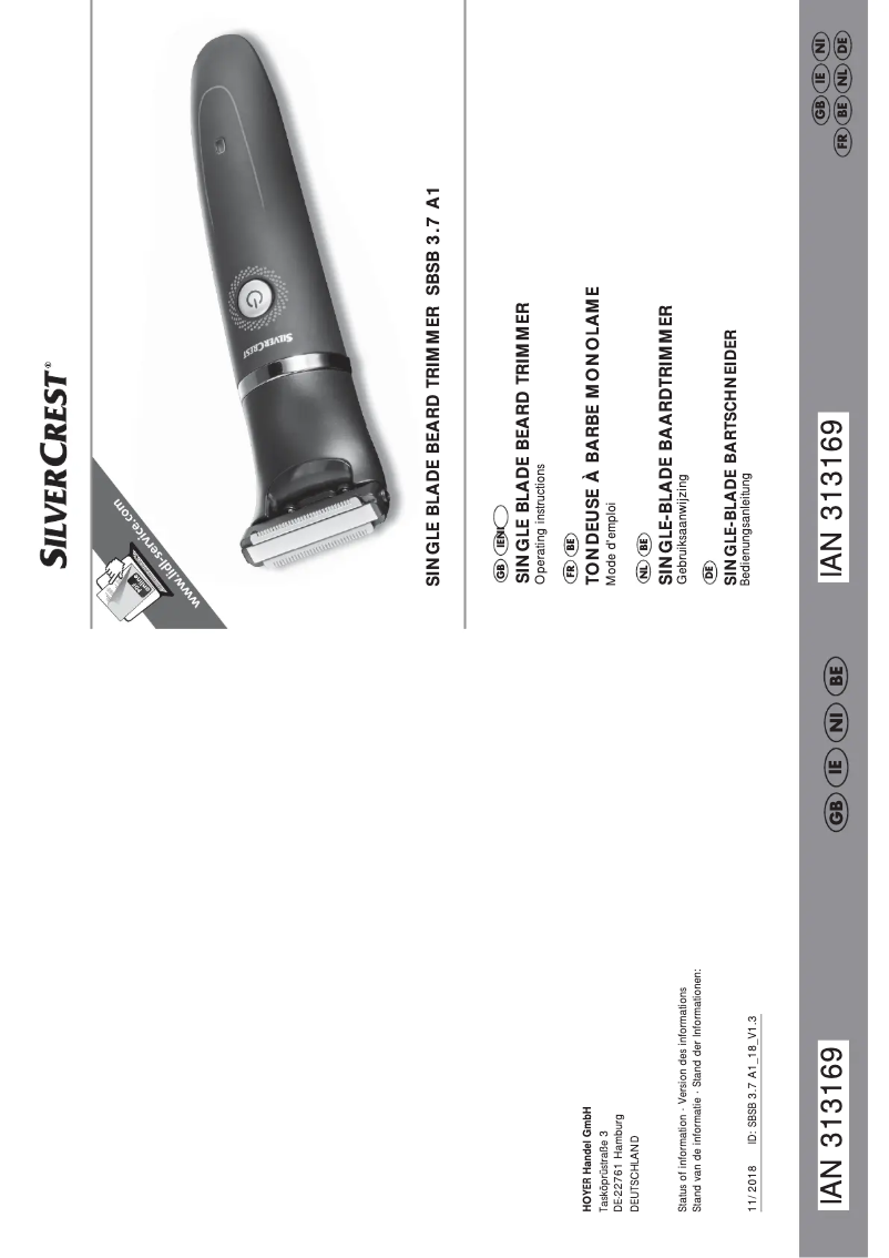 Image de la première page du manuel de l'appareil SBSB 3.7 A1