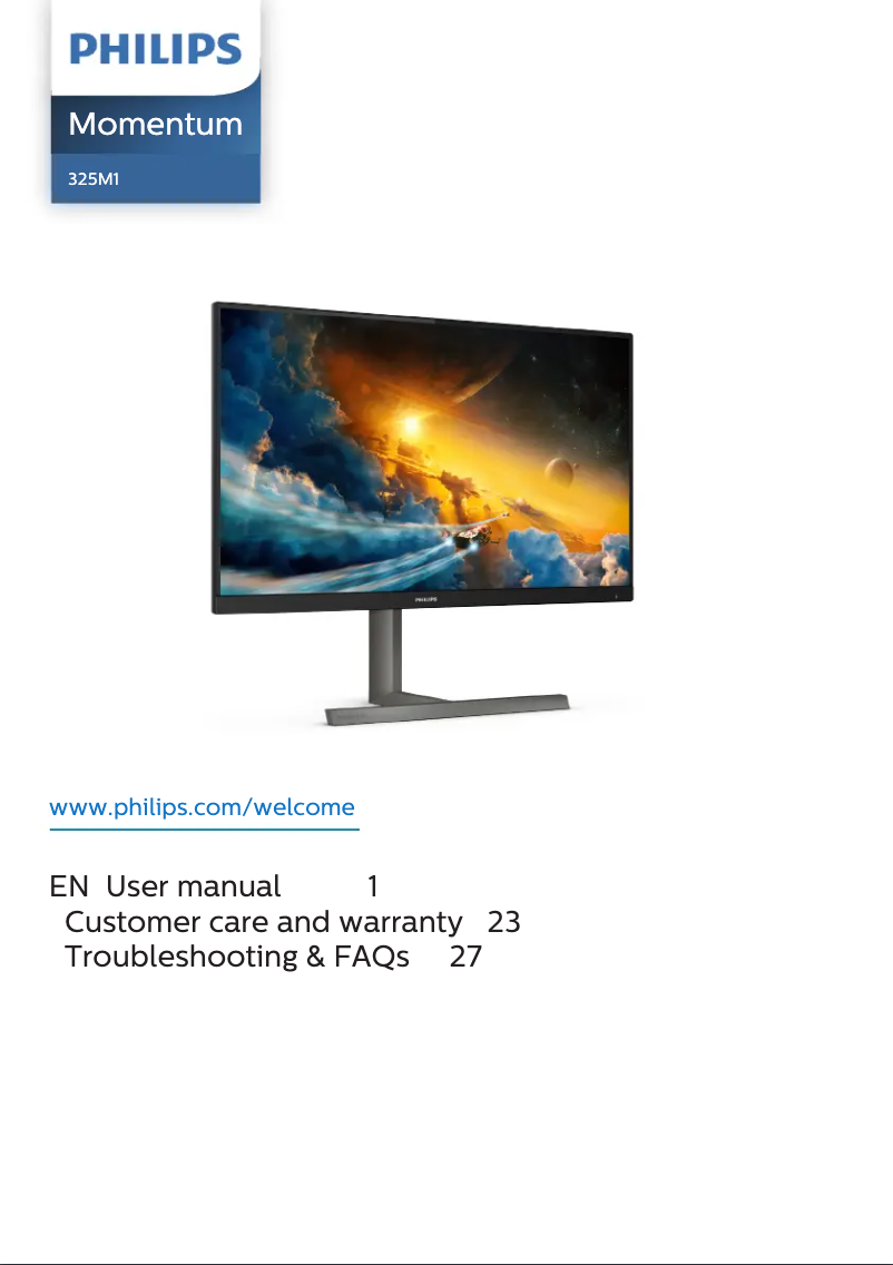 First page image of the manual for Momentum 325M1RZ