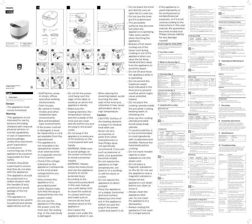 Page 1 de la notice Manuel utilisateur Philips Daily Collection HD4515