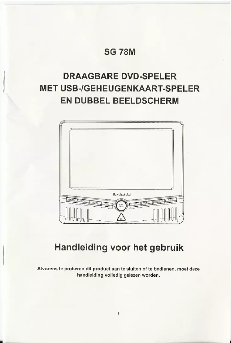 Image de la première page du manuel de l'appareil SG78M