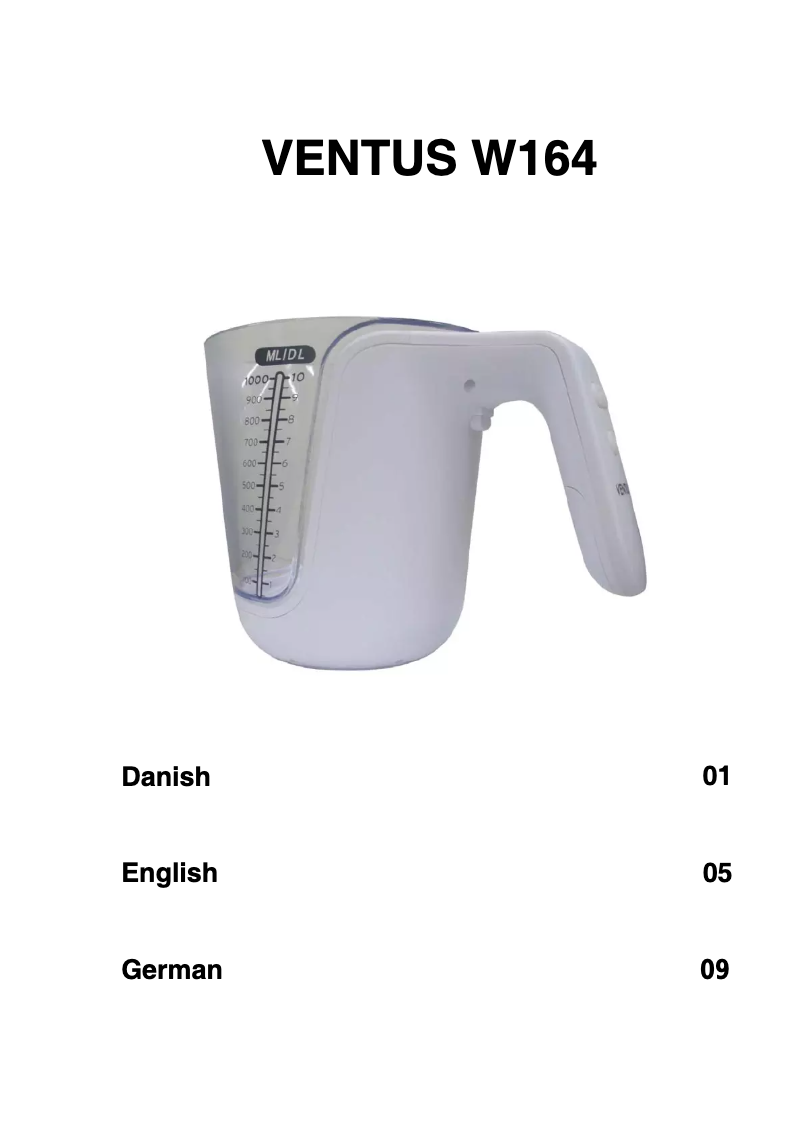 Image de la première page du manuel de l'appareil W164H