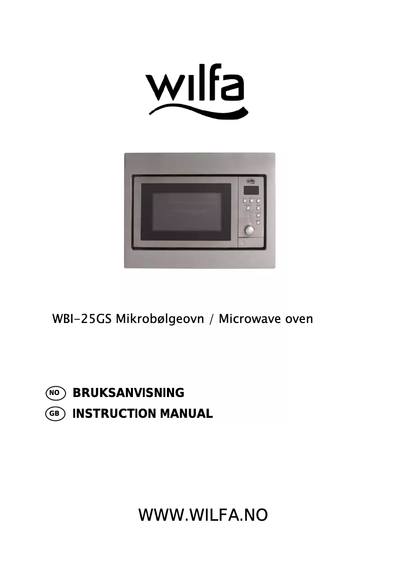 Page 1 de la notice Manuel utilisateur Wilfa WBI-25GS