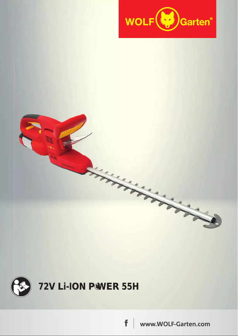Page 1 de la notice Manuel utilisateur Wolf Garten 72V Li-Ion Accu Power 55H