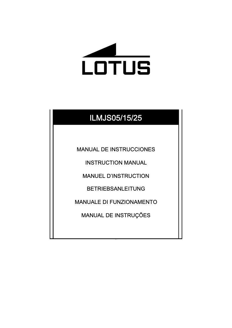 Page 1 de la notice Manuel utilisateur Lotus 18586 R