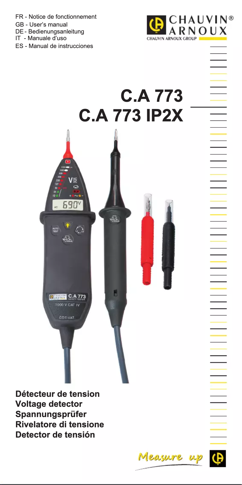 First page image of the manual for C.A 773