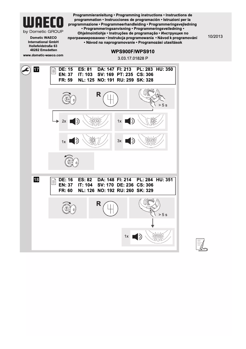 Page n°1 - Manuel utilisateur Waeco MagicWatch WPS910