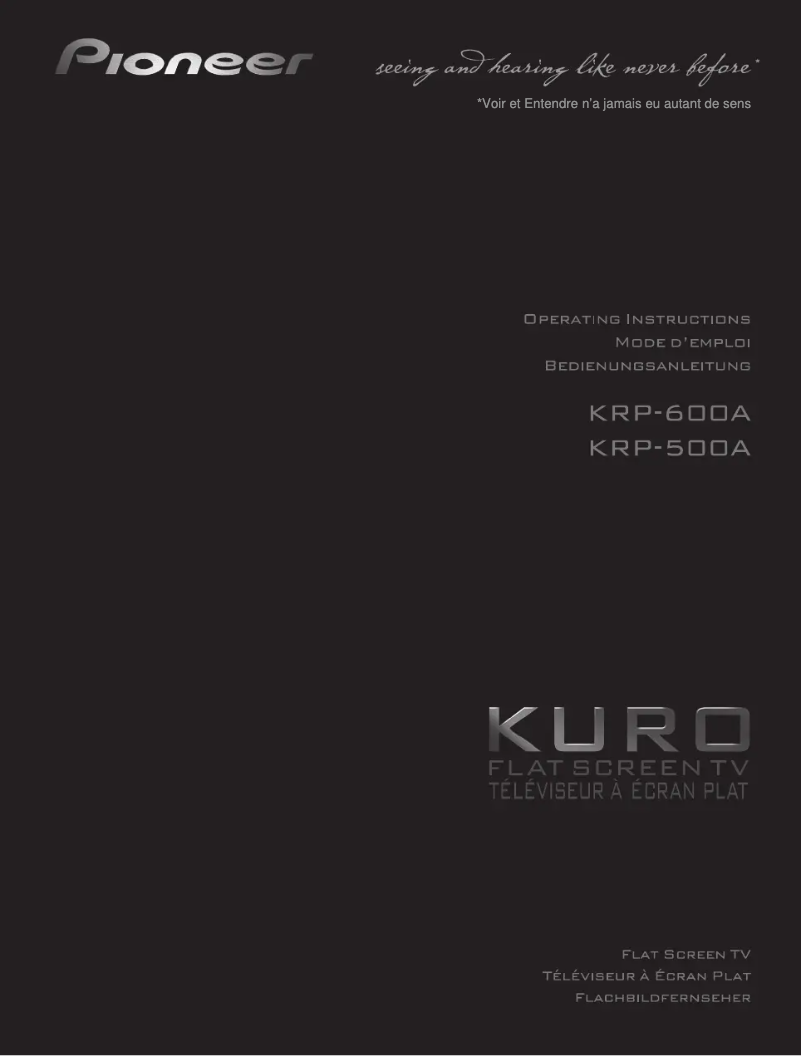 Page 1 de la notice Manuel utilisateur Pioneer KRP-500A