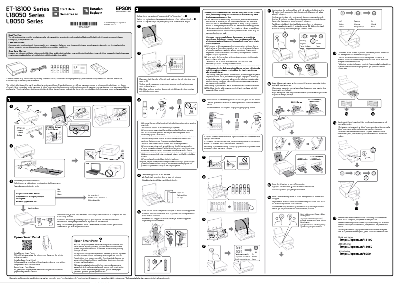 Page 1 de la notice Guide d'installation Epson EcoTank L18050