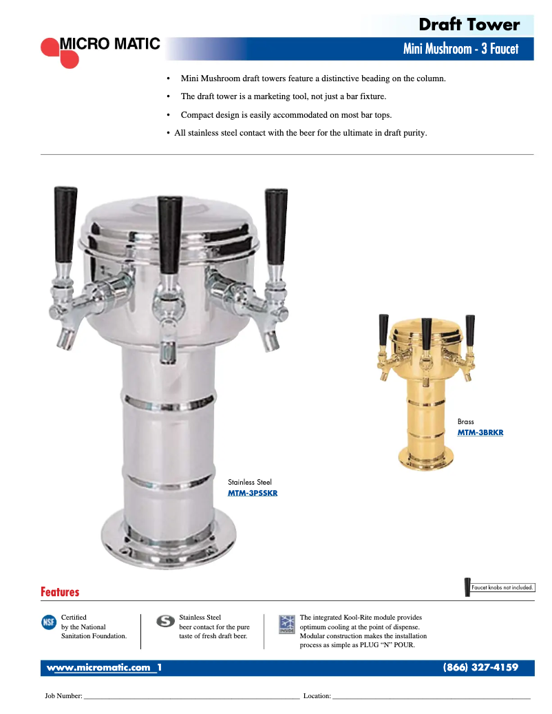 Page 1 de la notice Manuel utilisateur Micro Matic MTM-3KR