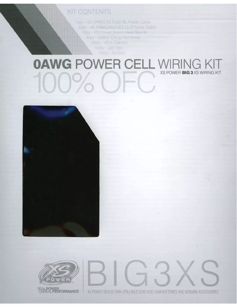 Page n°1 - Manuel utilisateur XS Power BIG3XS