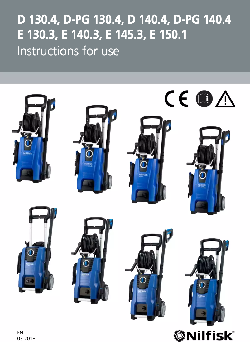 Page 1 de la notice Manuel utilisateur Nilfisk D-PG 140.4-9 X-TRA