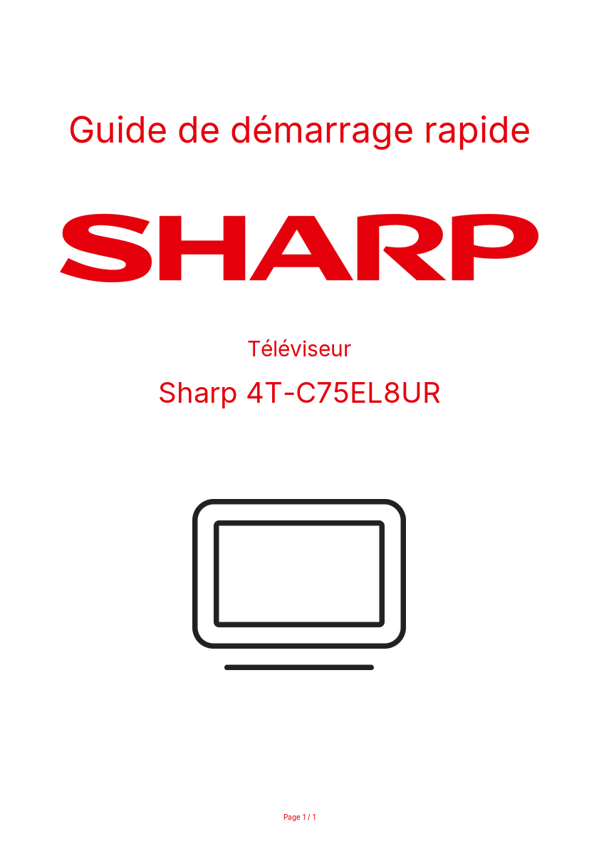 Image de la première page du manuel de l'appareil 4T-C75EL8UR