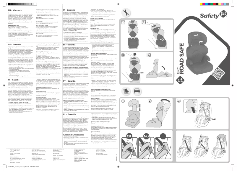 Page 1 de la notice Manuel utilisateur Safety 1st Road Safe