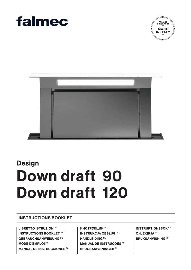 Image de la première page du manuel de l'appareil Down Draft