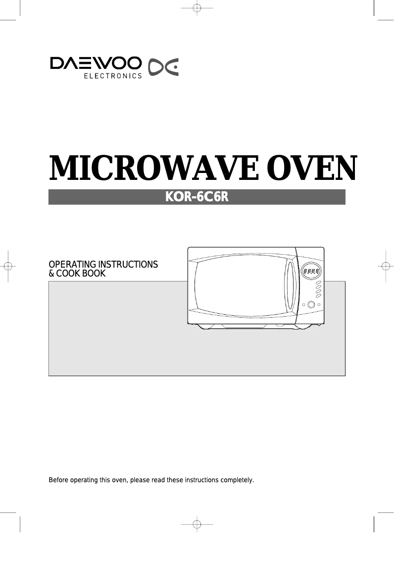 Imagen de la primera página del manual del dispositivo KOR-6C6R