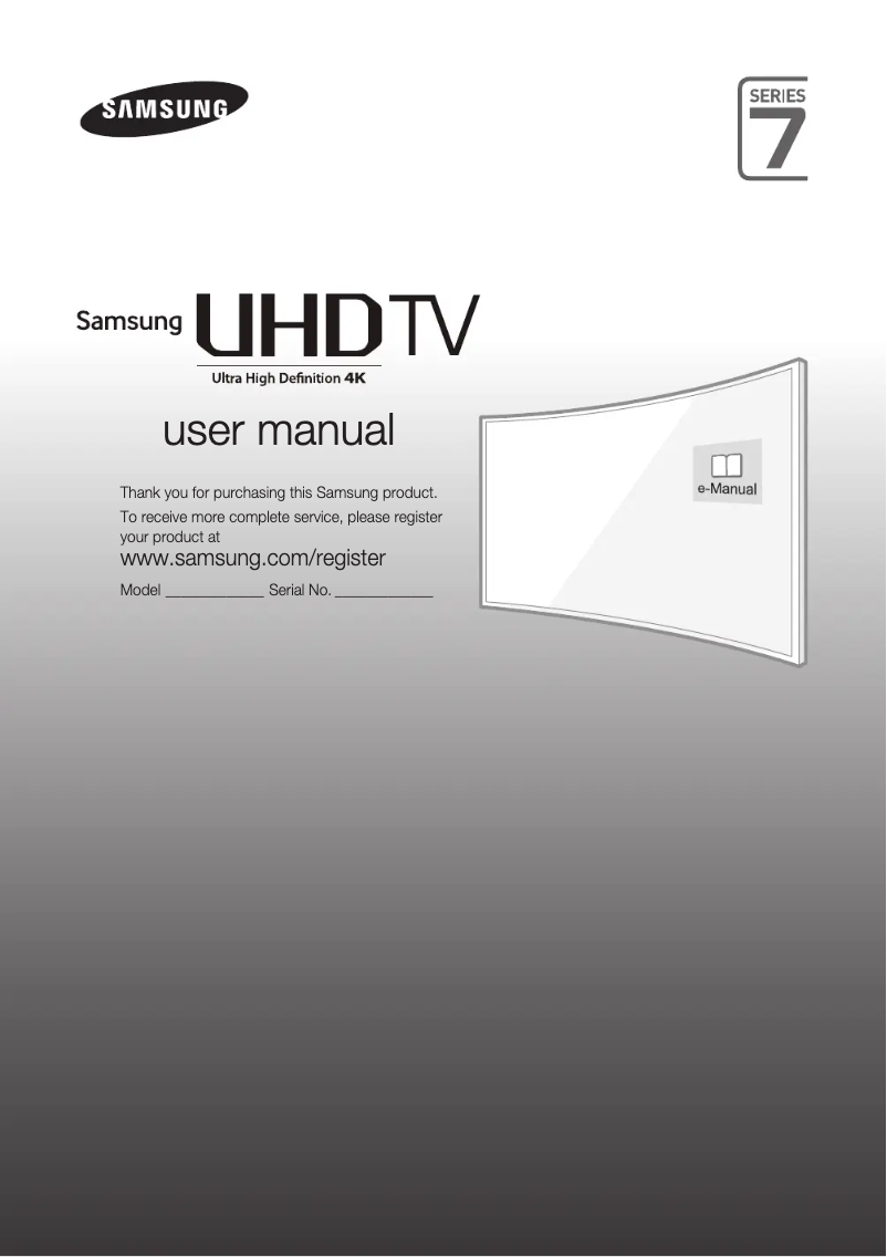 Page 1 de la notice Guide d'installation Samsung UA48JU7500R