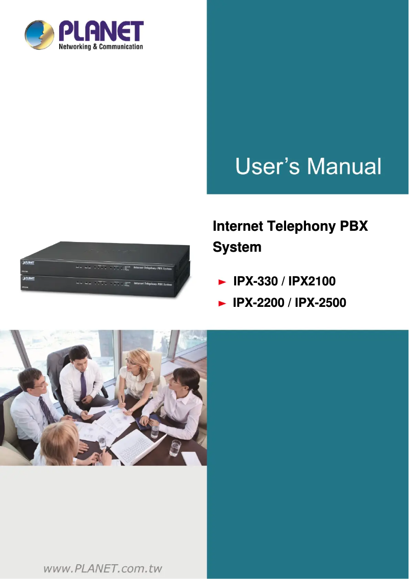 Page 1 de la notice Manuel utilisateur Planet IPX-2500