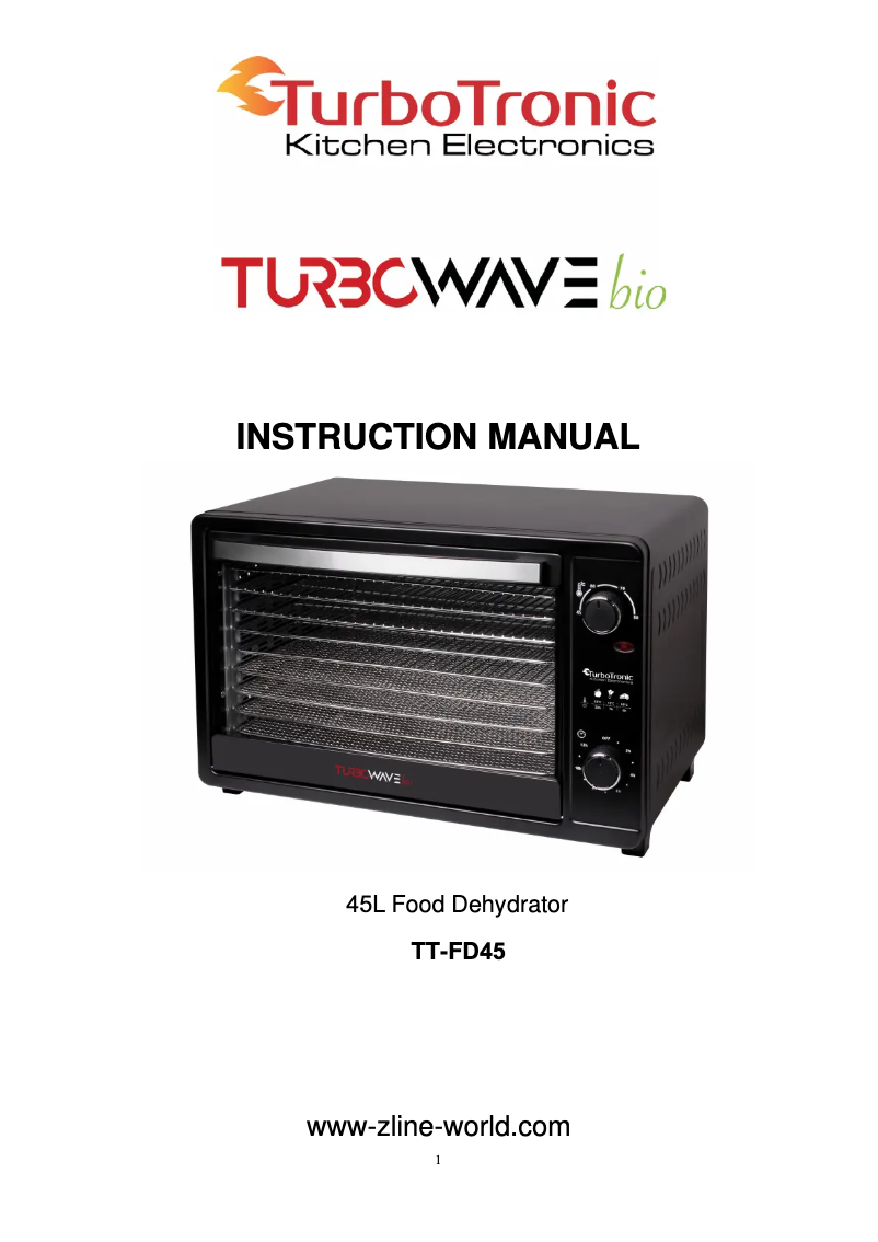 Image de la première page du manuel de l'appareil TurboWave Bio TT-FD45