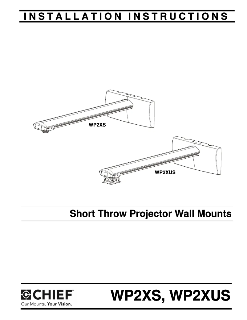 Page n°1 - Manuel utilisateur Chief WP21US