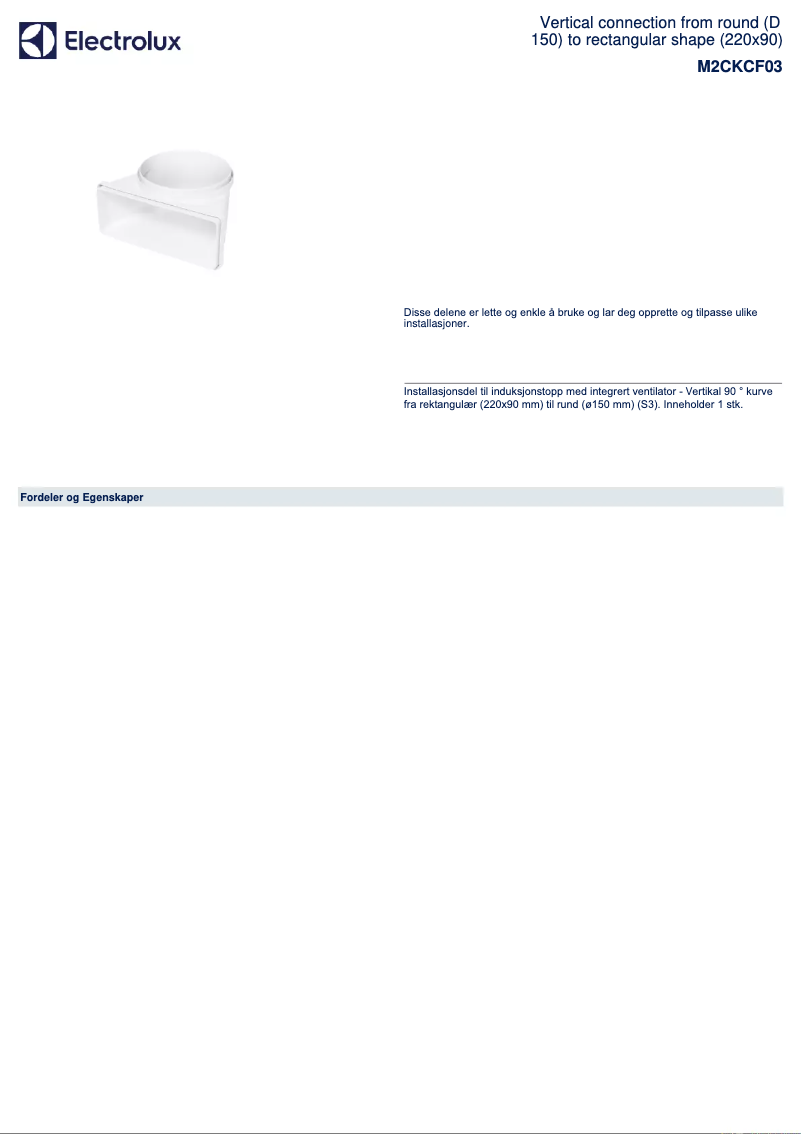 Página 1 del manual Folleto AEG M2CKCF03