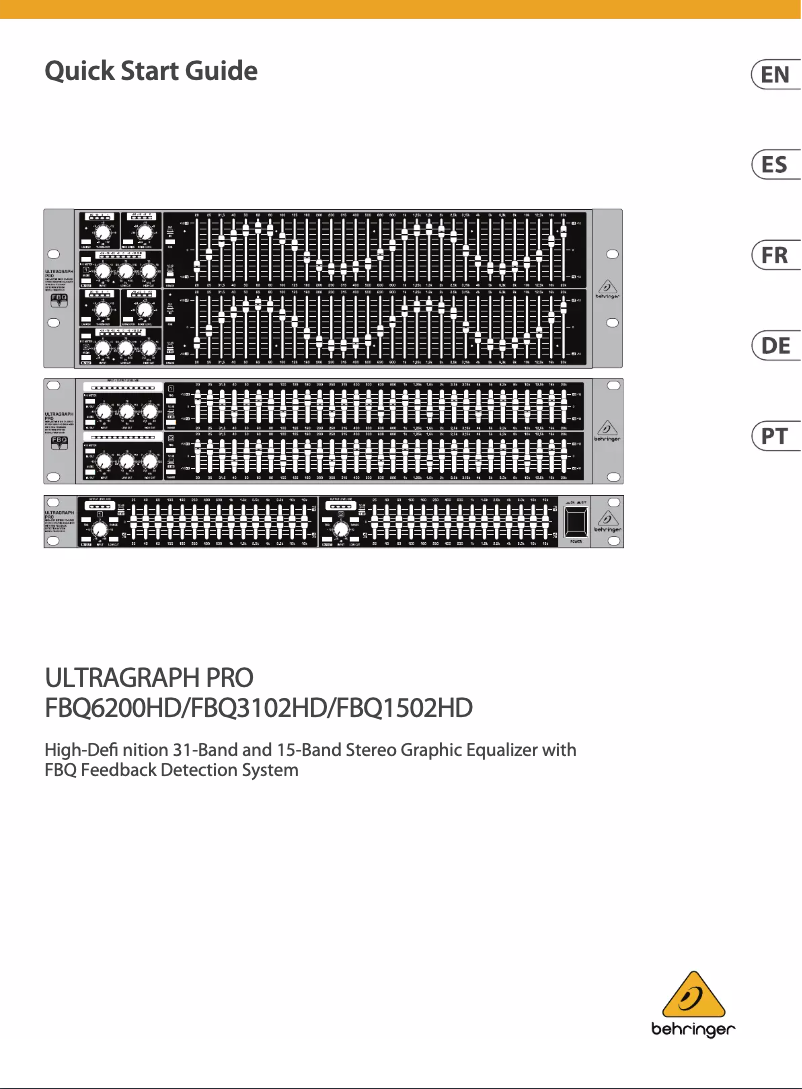 Page 1 de la notice Manuel utilisateur Behringer Ultragraph Pro FBQ6200HD