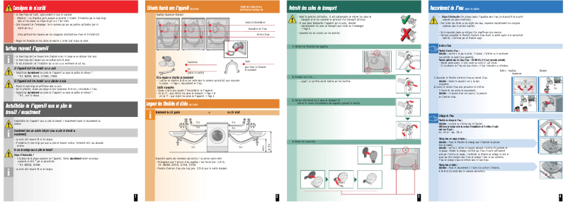 Page 1 de la notice Guide d'installation Siemens WM16E462FG