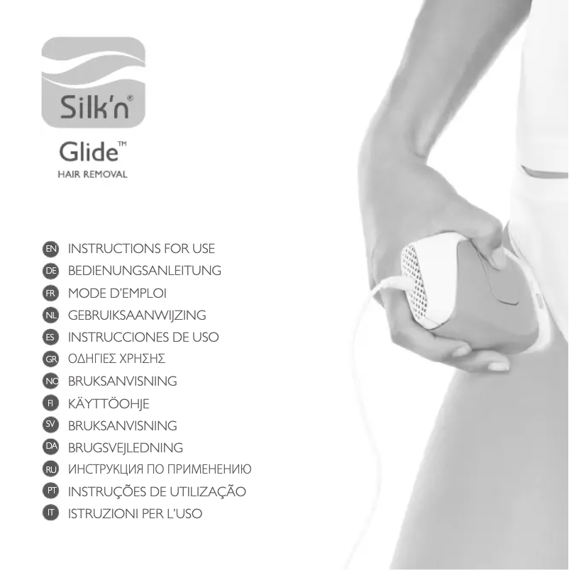 Page 1 de la notice Manuel utilisateur Silk'n Glide Unisex 200.000