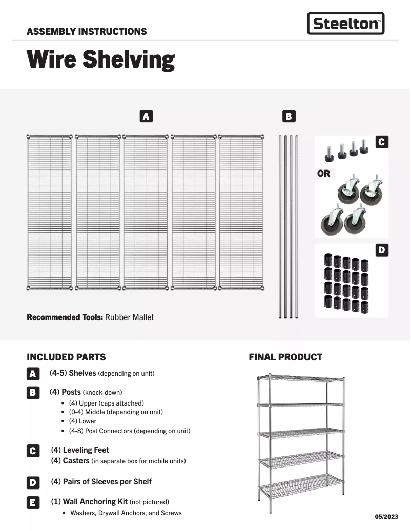 Page 1 de la notice Manuel utilisateur Steelton CJ6035137A4RE
