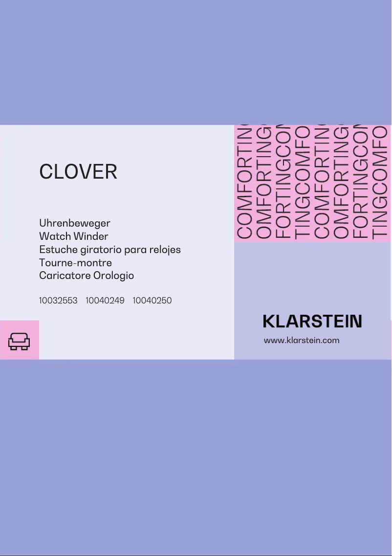 Page n°1 - Manuel utilisateur Klarstein Clover