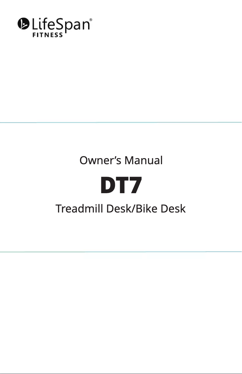 Page 1 de la notice Manuel utilisateur LifeSpan DT7