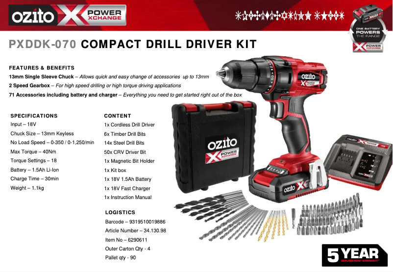 Imagen de la primera página del manual del dispositivo PXDDK-070